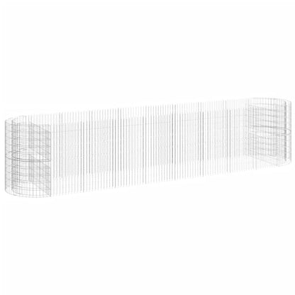 Gabion Raised Bed Galvanised Iron 500x100x100 cm
