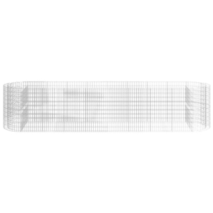 Gabion Raised Bed Galvanised Iron 500x100x100 cm