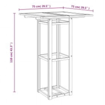 Bistro Table 75x75x110 cm Solid Wood Acacia