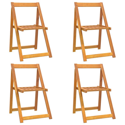 Garden Chair | Set of 4 | Natural Wood | Solid Acacia Wood | Standard