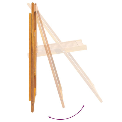 Garden Chair | Set of 4 | Natural Wood | Solid Acacia Wood | Standard