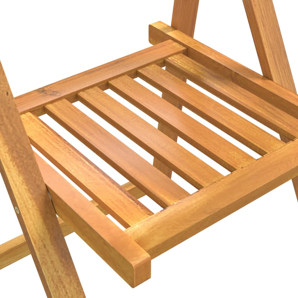 Garden Chair | Set of 4 | Natural Wood | Solid Acacia Wood | Standard