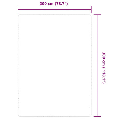 Area Rug Jute with Latex Backing 200x300 cm