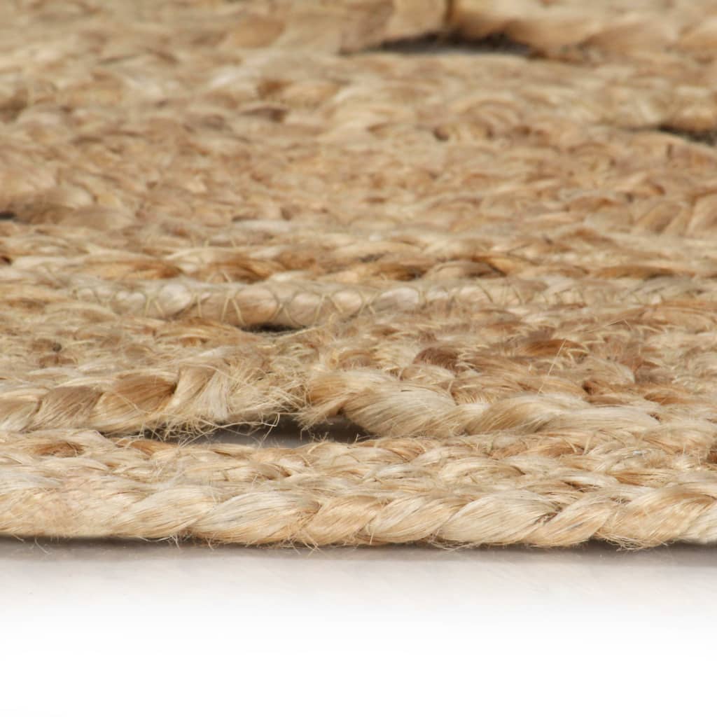 Handmade Rug Braided Jute 210 cm
