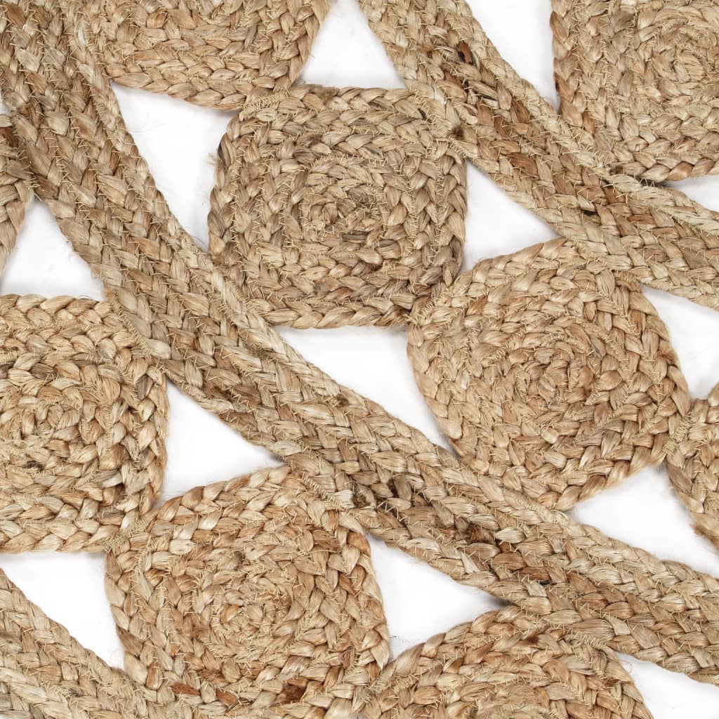 Handmade Rug Braided Jute 210 cm
