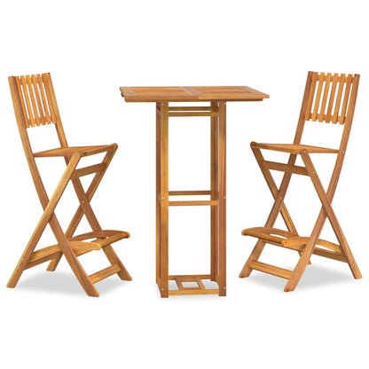 Outdoor Bar Set | Natural Wood | Solid acacia wood with an oil finish