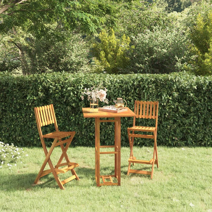 Outdoor Bar Set | Natural Wood | Solid acacia wood with an oil finish