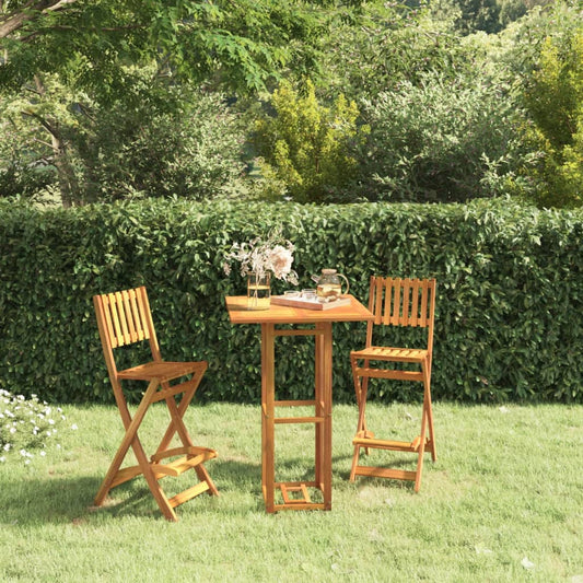 Outdoor Bar Set | Natural Wood | Solid acacia wood with an oil finish