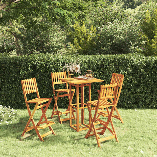 Outdoor Bar Set | Natural | Solid Acacia wood | Standard |  Foldable