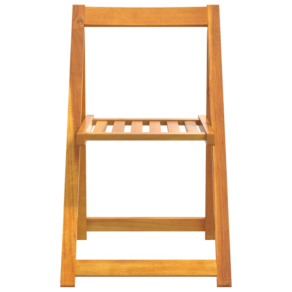 Garden Chair Set of 6 | Brown | Solid Acacia Wood | Medium | Foldable