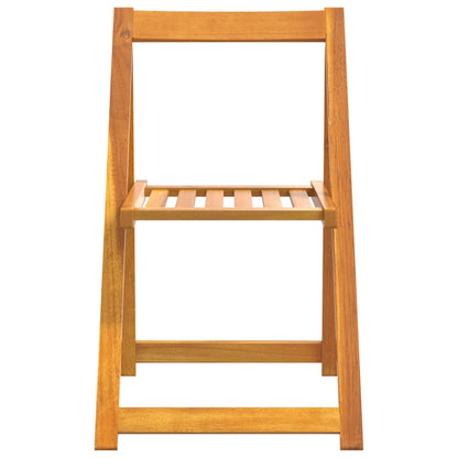 Garden Chair Set of 6 | Brown | Solid Acacia Wood | Medium | Foldable