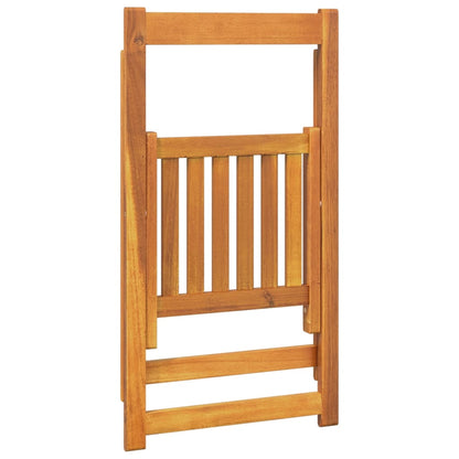 Garden Chair Set of 6 | Brown | Solid Acacia Wood | Medium | Foldable