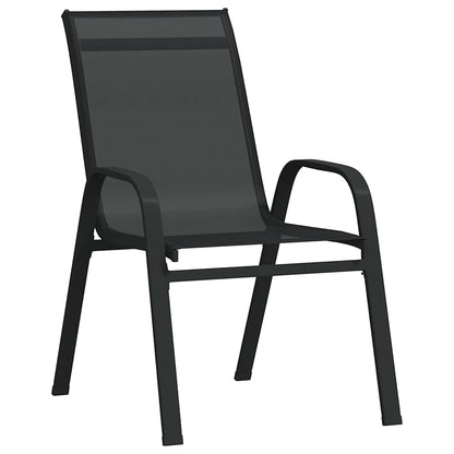 9 Piece Garden Dining Set Black