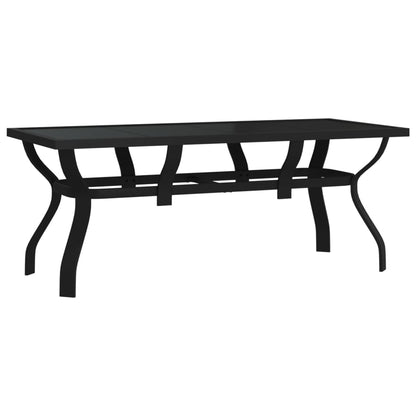 5 Piece Garden Dining Set Black