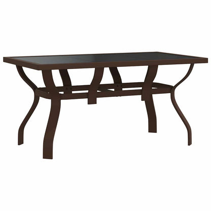 5 Piece Garden Dining Set Brown and Black