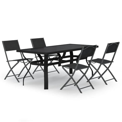 Garden Dining Set | Grey | Powder-coated steel | Standard | Foldable