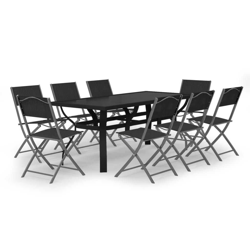 Garden Dining Set | Grey and Black