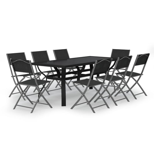 Garden Dining Set | Grey and Black