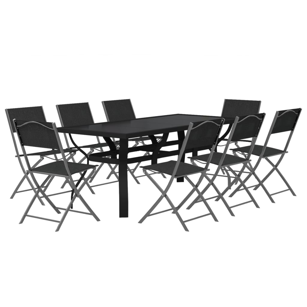 Garden Dining Set | Grey and Black