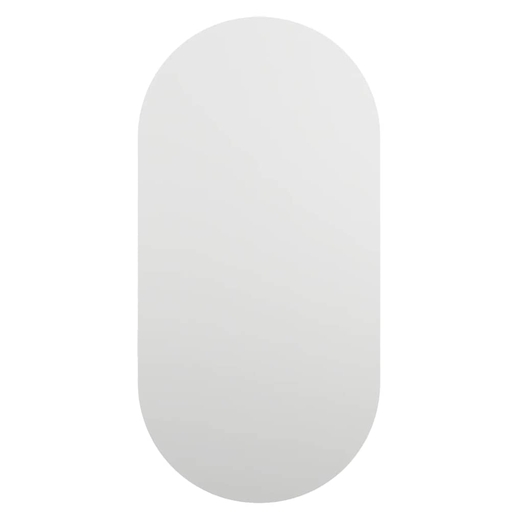 Mirror with LED Lights 40x20 cm Glass Oval