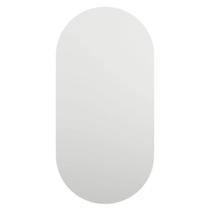 Mirror with LED Lights 80x40 cm Glass Oval