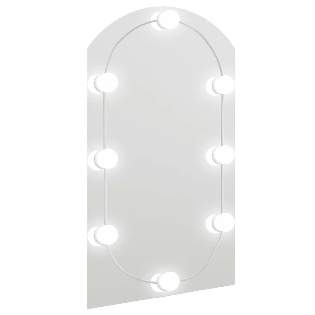 Mirror with LED Lights 70x40 cm Glass Arch