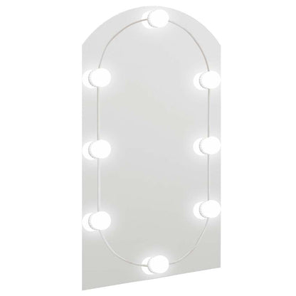 Mirror with LED Lights 70x40 cm Glass Arch