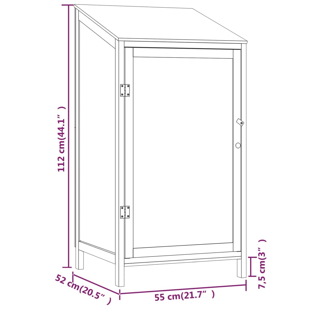 Garden Shed | White | Solid fir wood | Small | Garden Shed | Rectangular