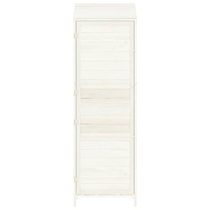 Garden Shed White 55x52x174.5 cm Solid Wood Fir