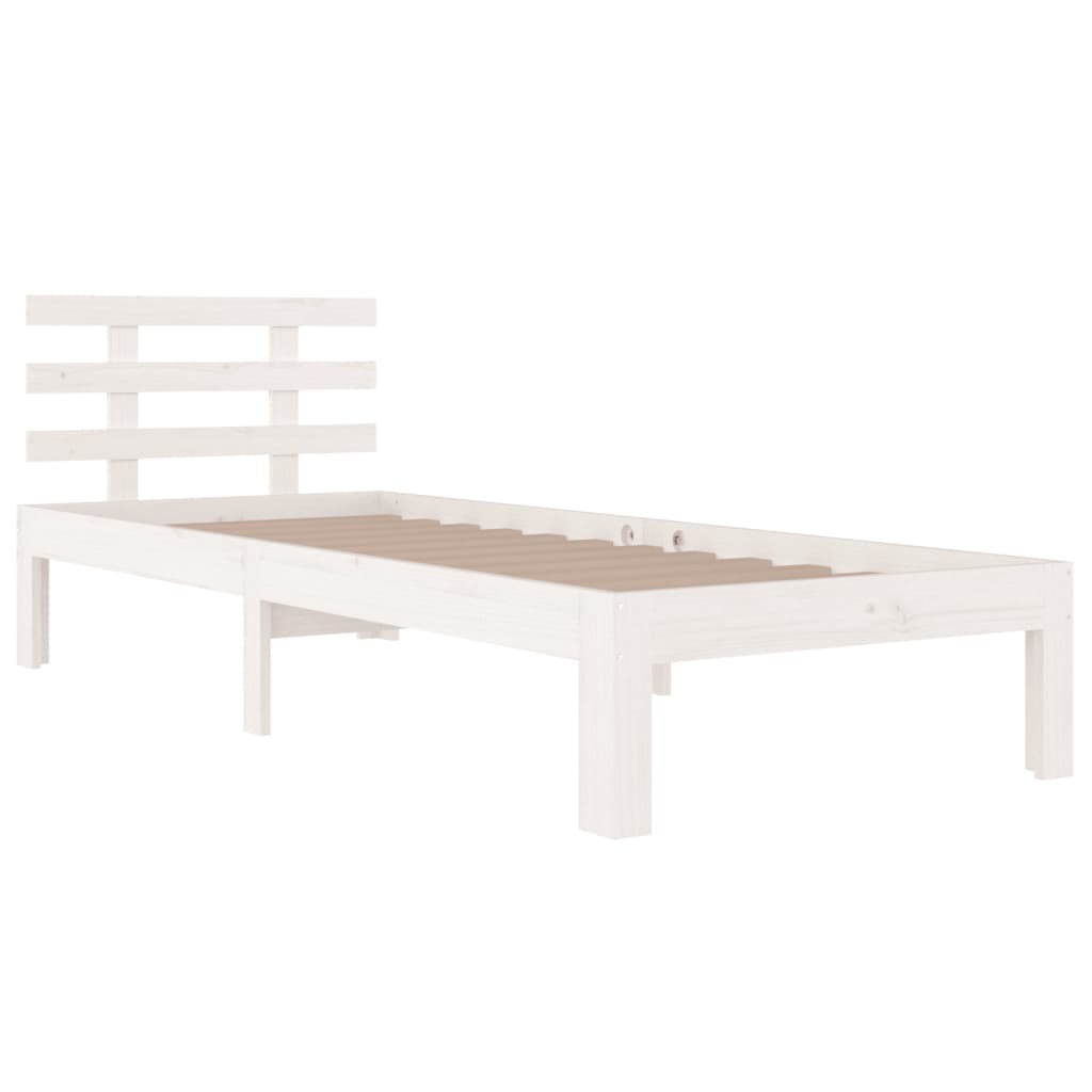 Bed Frame | White | Solid pine wood, Plywood | Small Single | Tough