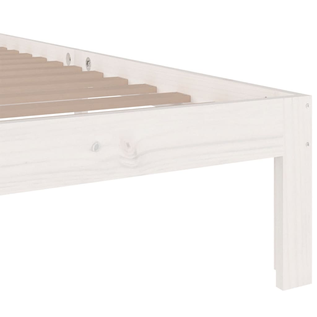Bed Frame | White | Solid pine wood, Plywood | Small Single | Tough