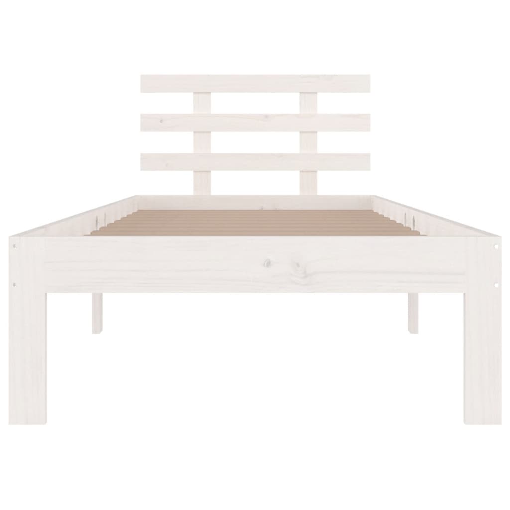 Bed Frame | White | Solid pinewood, Plywood | Single