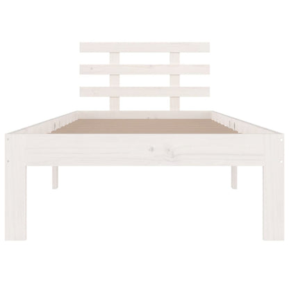 Bed Frame | White | Solid pinewood, Plywood | Single