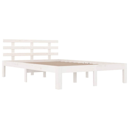 Bed Frame | White | Solid Pine Wood, Plywood | Small Double | Durable