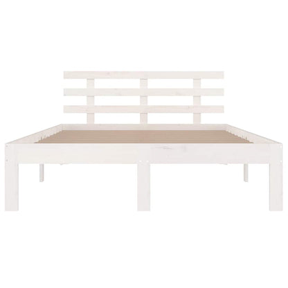 Bed Frame | White | Solid Pine Wood, Plywood | Small Double | Durable