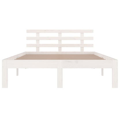 Bed Frame | White | Solid pine wood | 140 x 190 cm | Bed Frame