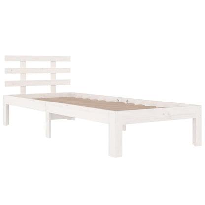 Bed Frame | White | Solid Pine Wood | Single | Durable | Bed Frame