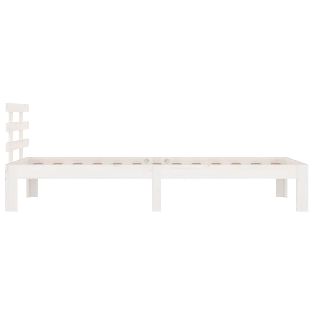 Bed Frame | White | Solid Pine Wood | Single | Durable | Bed Frame