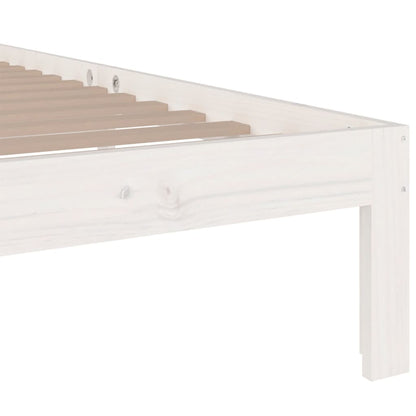 Bed Frame | White | Solid Pine Wood | Single | Durable | Bed Frame
