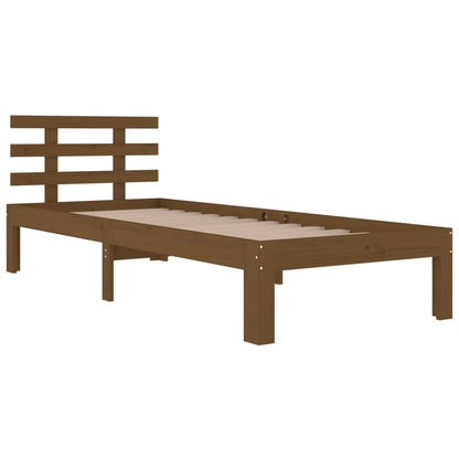 Bed Frame | Honey Brown | Solid Pine Wood | Single | Durable | Bed Frame