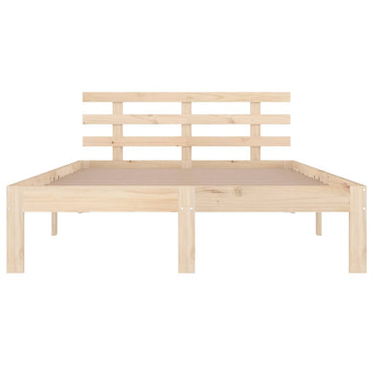 Bed Frame | Natural Wood | Solid Pine Wood, Plywood | Double | Durable