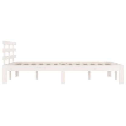 Bed Frame | White | Solid pine wood, Plywood | Standard Double | Durable
