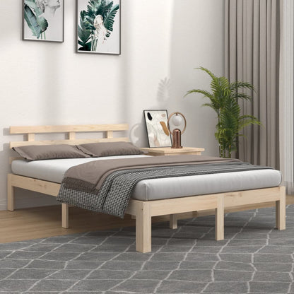 Bed Frame | Natural wood | Solid pine wood (untreated) | 140 x 200 cm