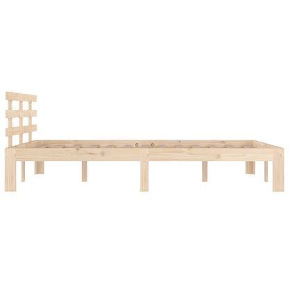 Bed Frame | Natural Wood | Solid pine wood | King Size | Durable