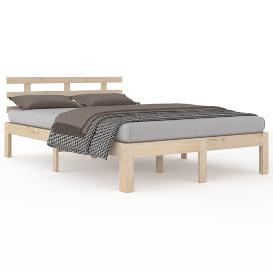 Bed Frame | Natural Wood | Solid pine wood | Double | Bed Frame
