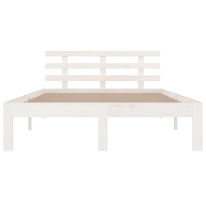 Bed Frame | White | Solid pinewood, Plywood | 160 x 200 cm | Durable
