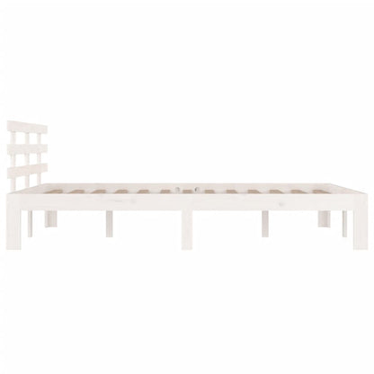Bed Frame | White | Solid pinewood, Plywood | 160 x 200 cm | Durable