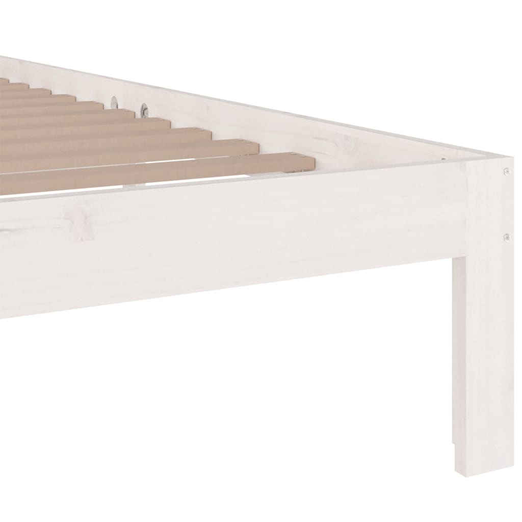 Bed Frame | White | Solid pinewood, Plywood | 160 x 200 cm | Durable