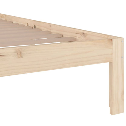 Bed Frame | Unpainted natural wood | Solid pine wood, Plywood
