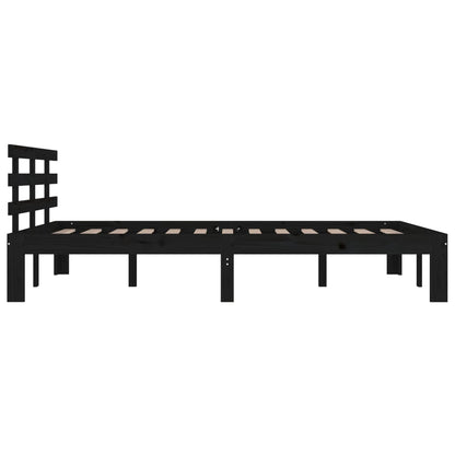 Bed Frame | Black | Solid pine wood for frame, plywood for slats
